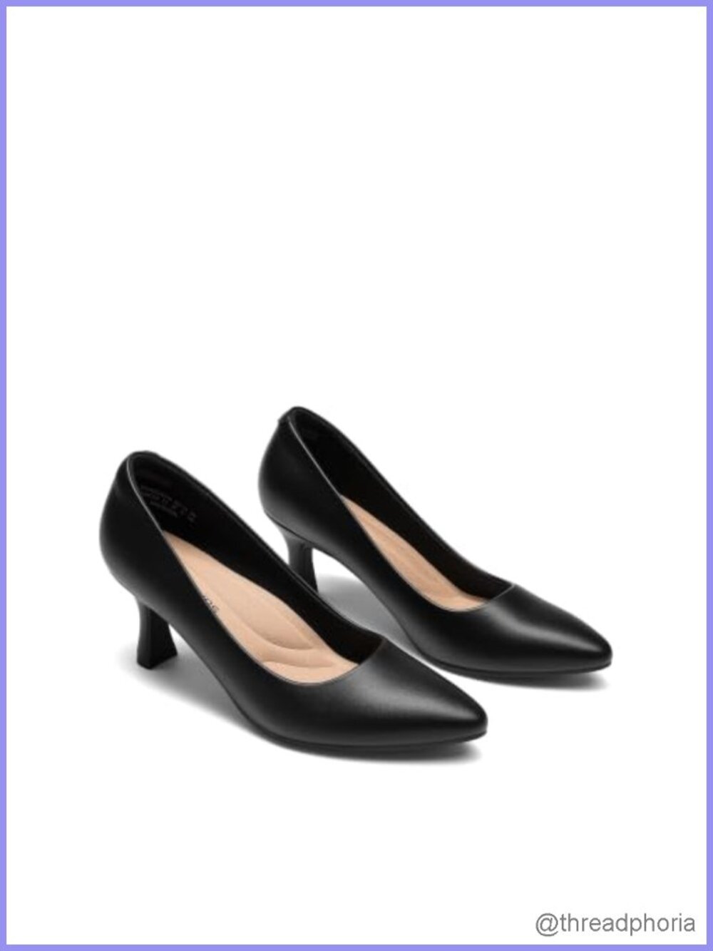 Arch Support Comfort Kitten Pumps Heels Women's Dress Shoes Faux Leather